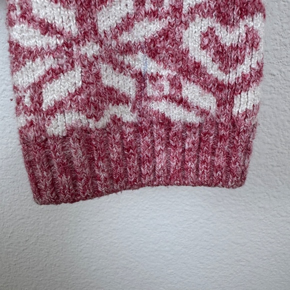 BASS Heart and Snowflake Soft Red & White Pullover Sweater GORGEOUS / Size Small - Picture 8 of 15
